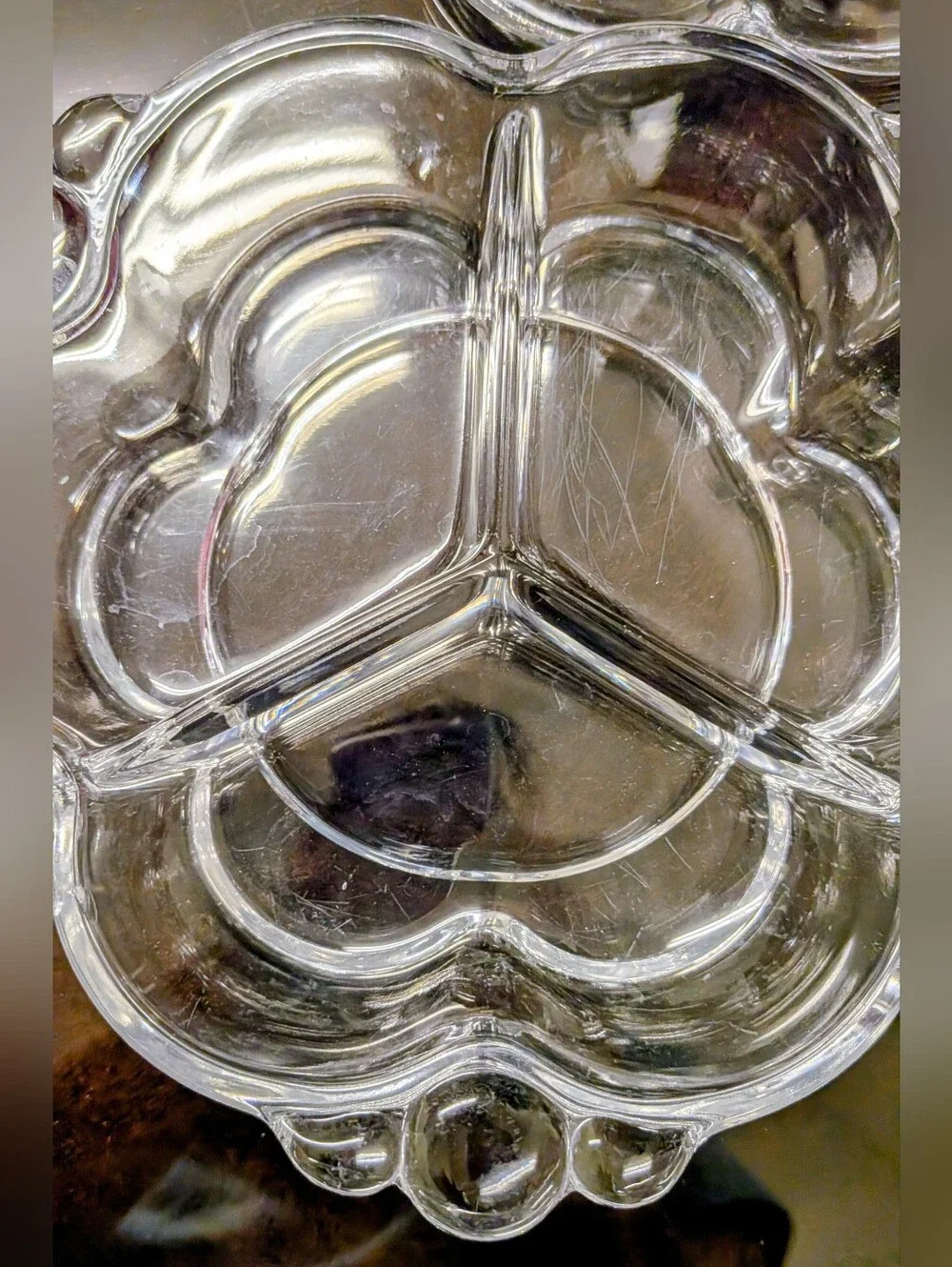 1940s Duncan & Miller Canterbury 3 Part Covered Candy Dish - Picture 3 of 4